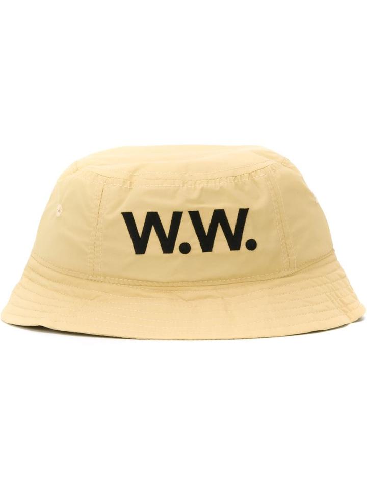 Wood Wood Embroidered Logo Bucket Hat, Men's, Size: 57, Nude/neutrals, Polyester