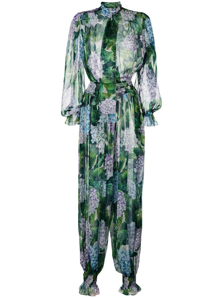 Dolce & Gabbana Hydrangea Print Jumpsuit - Multicolour