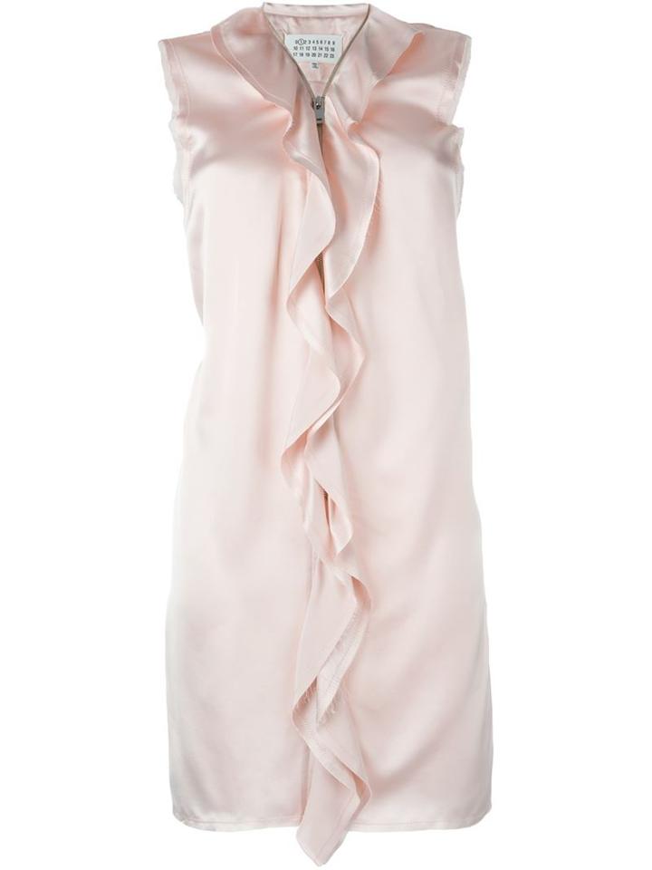 Maison Margiela Ruffle Detail Dress, Women's, Size: 40, Pink/purple, Viscose