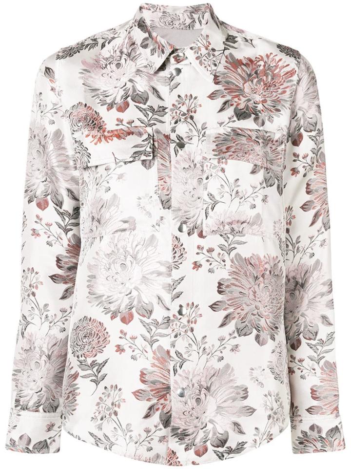 Reality Studio Floral Print Shirt - Grey