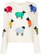 Benetton Logo Sheep Sweater - White
