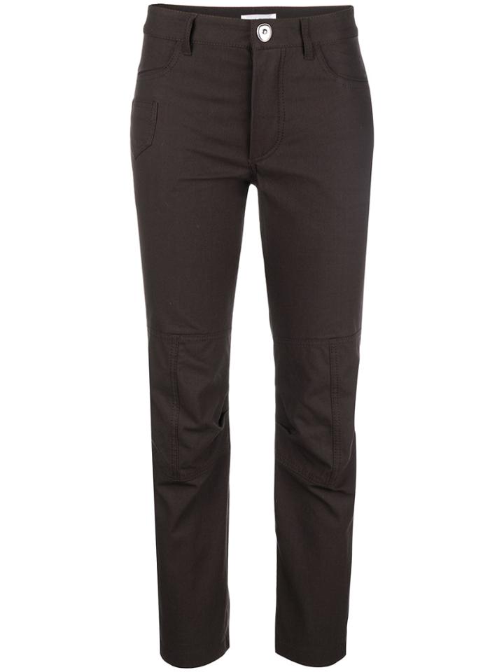 Sonia Rykiel Slim Cropped Trousers - Brown