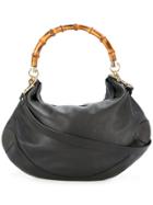 Gucci Vintage Bamboo Handle 2 Way Bag - Black
