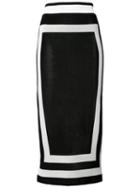 Balmain Fitted Knit Skirt, Women's, Size: 38, Black, Viscose