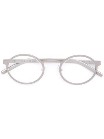 Blyszak Round Frame Glasses, Grey, Metal (other)