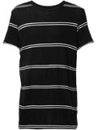 Amiri Striped T-shirt, Men's, Size: Medium, Black, Cotton/cashmere