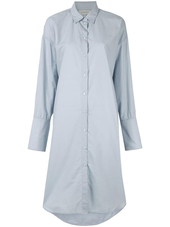 Lee Mathews Carter Shirt Dress - Blue