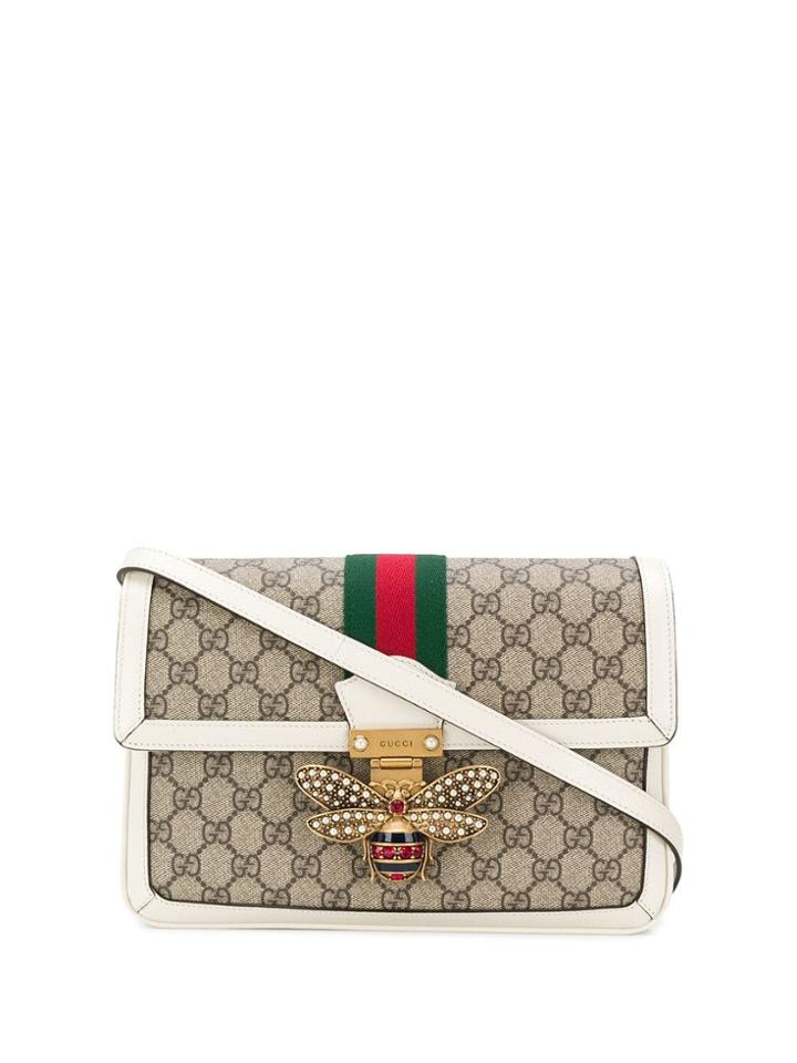 Gucci Queen Margaret Gg Supreme Medium Shoulder Bag - White