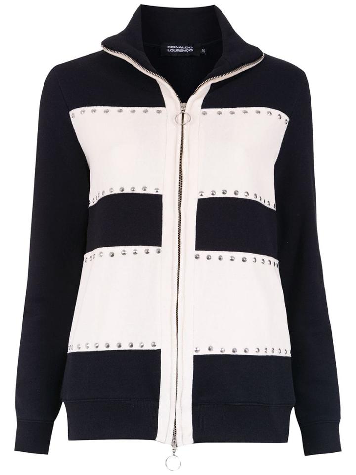 Reinaldo Lourenço Studded Colour Block Jacket - Black