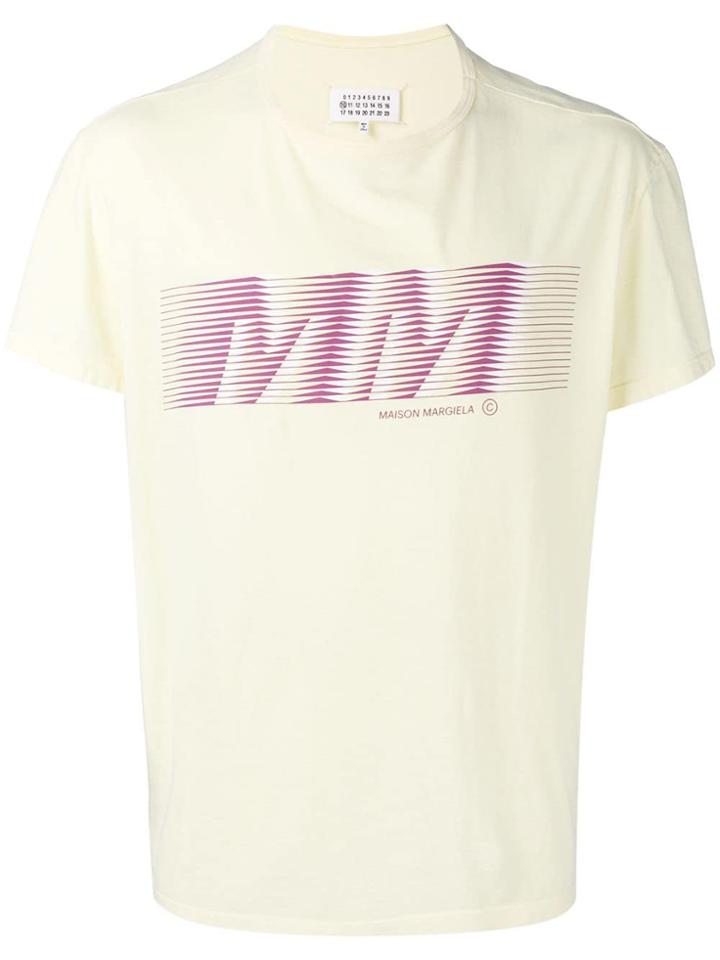 Maison Margiela Logo Print T-shirt - Yellow