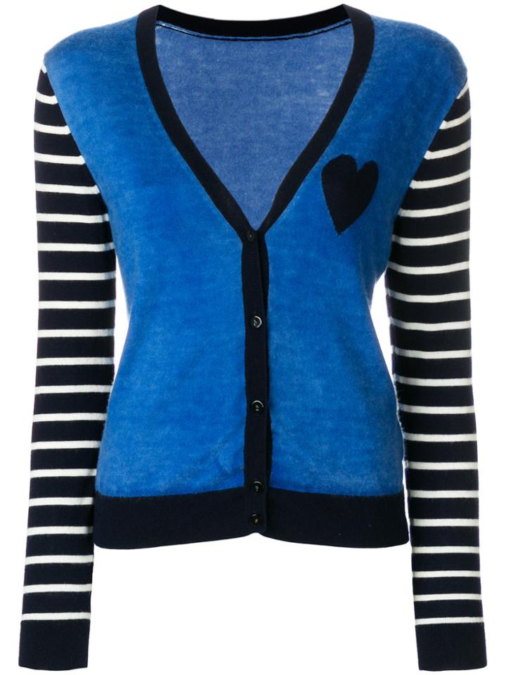 Chinti & Parker Breton Sleeve Cardigan - Blue