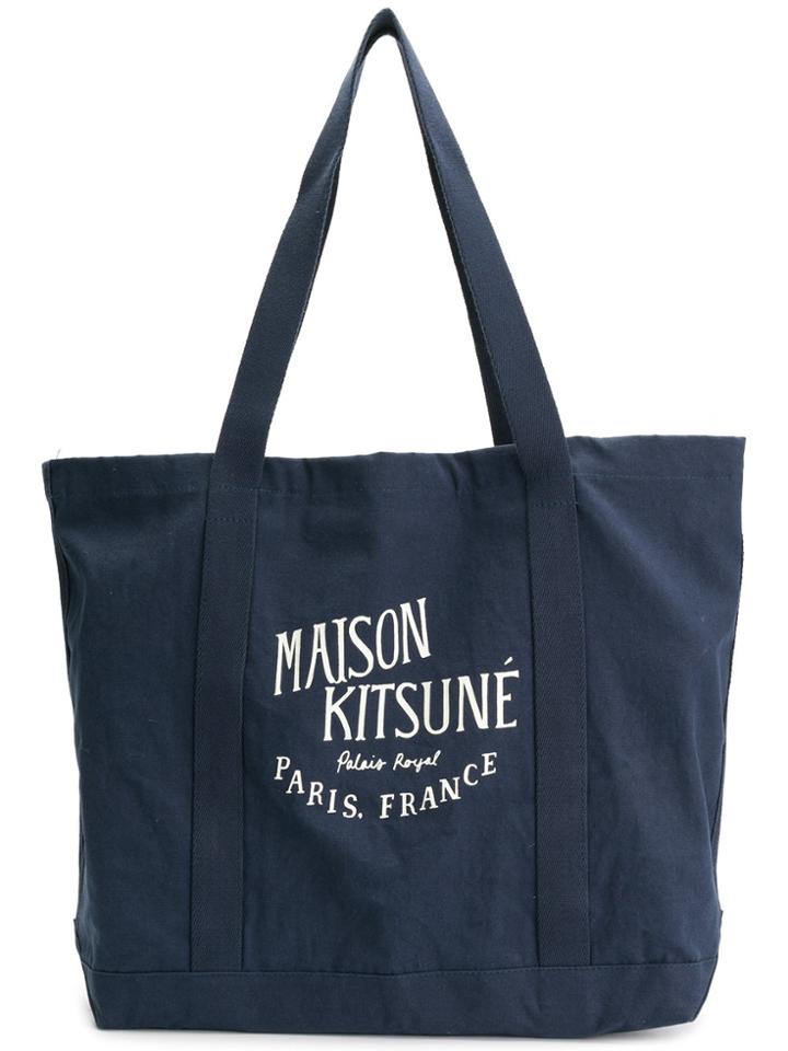 Maison Kitsuné Palais Royal Shopping Bag - Blue