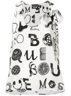 Boutique Moschino Ornamental Letters Blouse - White