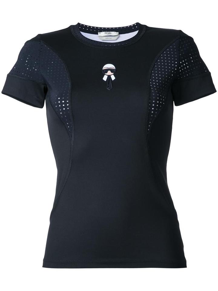 Fendi Karlito Sport T-shirt, Women's, Size: 42, Black