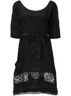 Twin-set Loose Fit Lace Detail Dress - Black