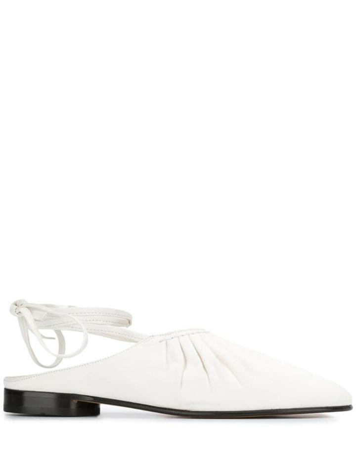 3.1 Phillip Lim Nadia Lace Up Ballet Flat - Neutrals