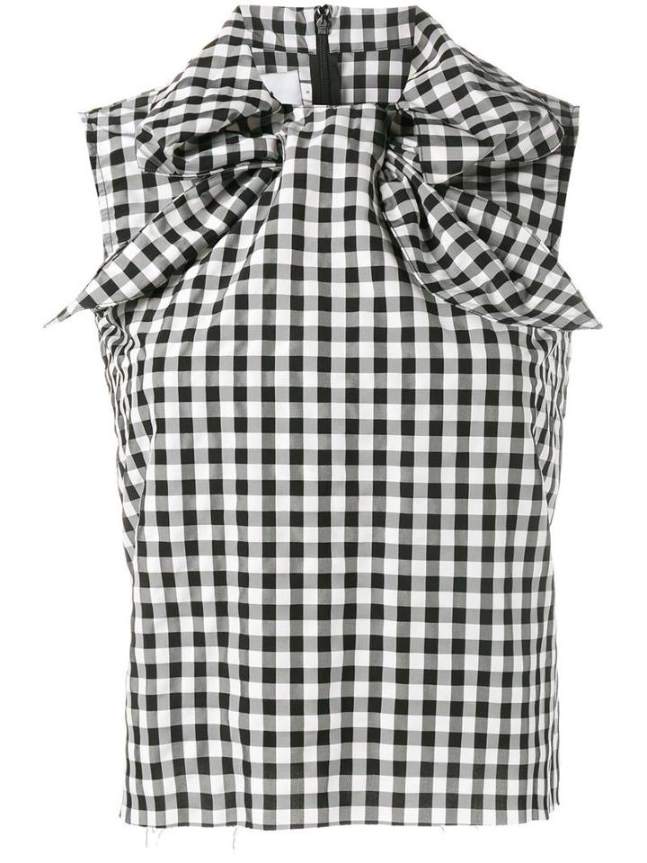 Marques'almeida Sleeveless Gingham Top, Women's, Size: Medium, Black, Polyamide/polyester