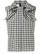 Marques'almeida Sleeveless Gingham Top, Women's, Size: Medium, Black, Polyamide/polyester