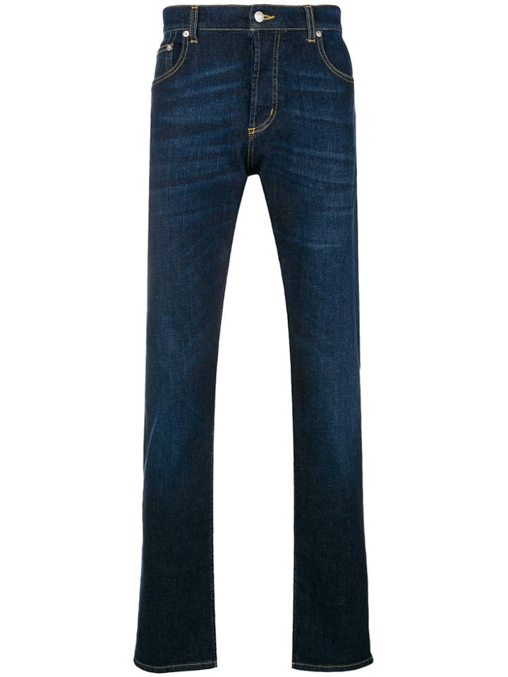 Alexander Mcqueen Straight Leg Jeans - Blue