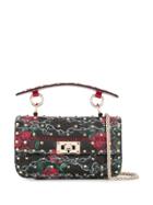 Valentino Valentino Garavani Rose And Chain Print Bag - Black