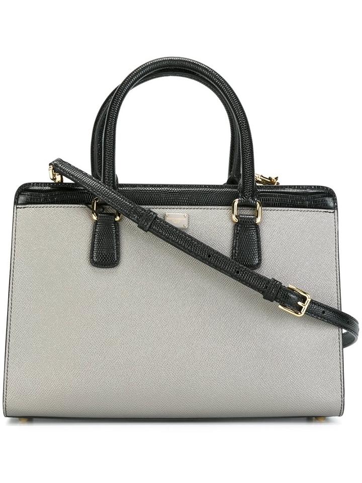 Dolce & Gabbana Colour Block Tote, Women's, Grey