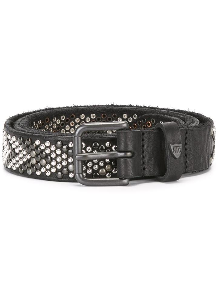 Htc Hollywood Trading Company 'abeni' Studded Belt, Adult Unisex, Size: 90, Black, Leather/metal