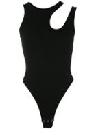 Unravel Project Double Neck Bodie, Women's, Size: Large, Black, Cotton/spandex/elastane