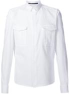 Haider Ackermann Military Style Shirt, Men's, Size: Medium, White, Cotton