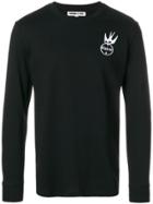 Mcq Alexander Mcqueen Swallow Badge Long Sleeve T-shirt - Black
