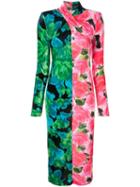 Richard Quinn Floral Fitted Midi Dress - Multicolour