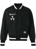 Ktz 'society' Embroidered Bomber Jacket - Black
