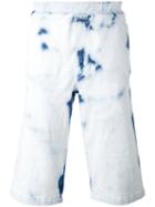 Mcq Alexander Mcqueen - Bleach Effect Shorts - Men - Cotton/polyester/spandex/elastane - 44, Blue, Cotton/polyester/spandex/elastane
