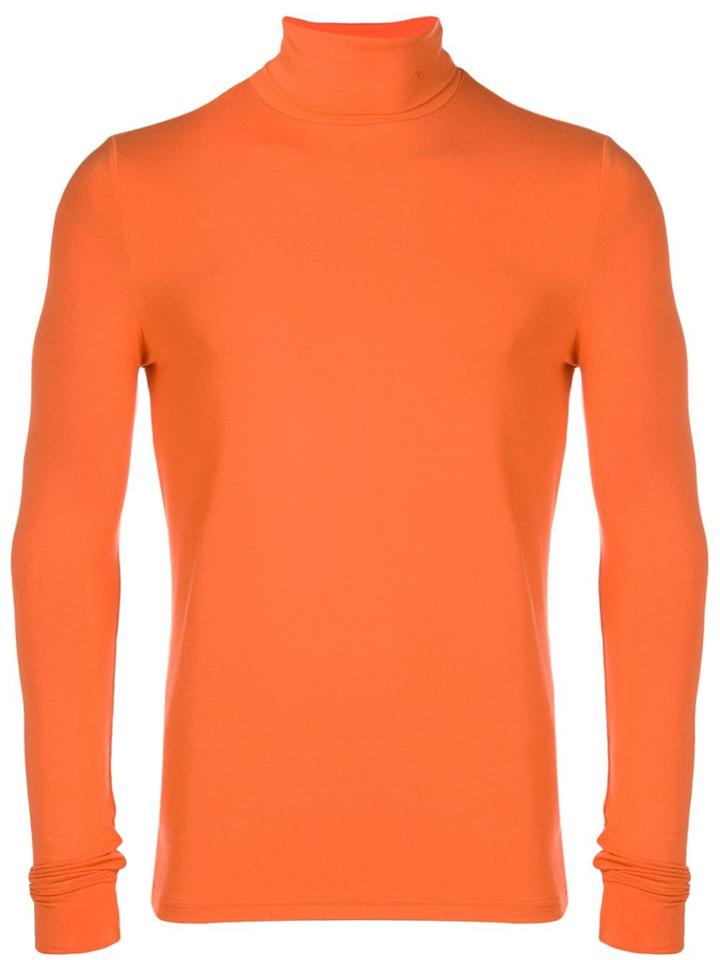 Raf Simons Turtle-neck Fitted Top - Yellow & Orange