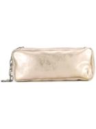 Mm6 Maison Margiela - High Shine Clutch Bag - Women - Cotton/polyester/polyurethane - One Size, Women's, Grey, Cotton/polyester/polyurethane