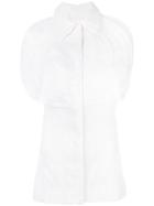 Capucci Pleated Bib Sleeveless Shirt - White