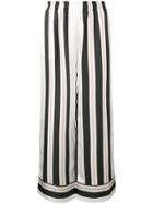 Gold Hawk Striped Palazzo Trousers - Black