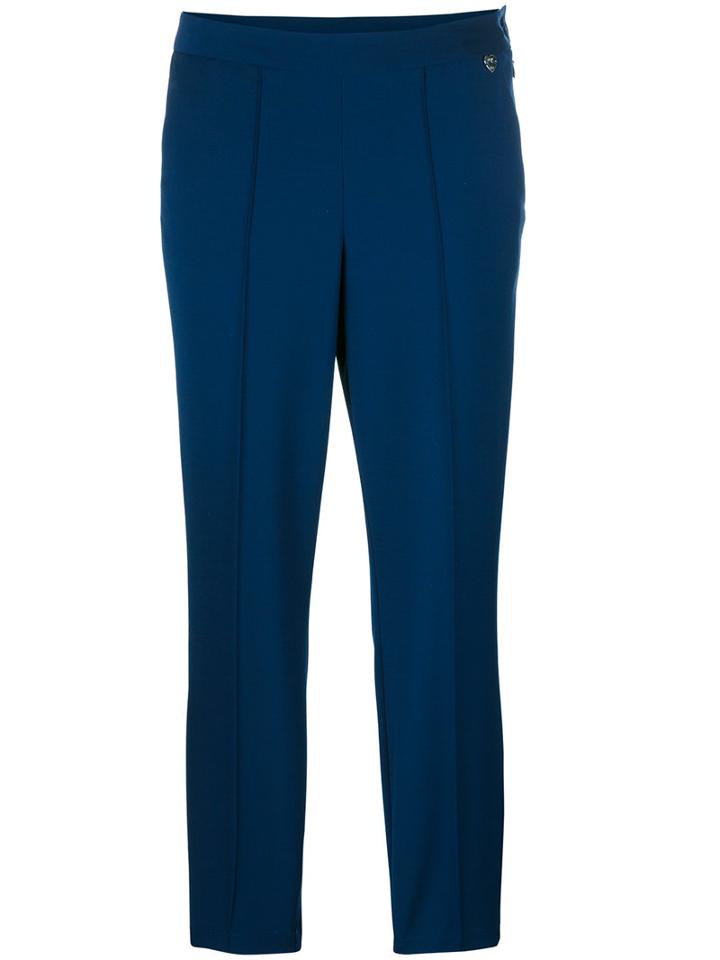 Twin-set Classic Cropped Trousers, Women's, Size: 38, Blue, Polyester/spandex/elastane/wool