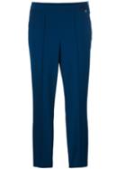 Twin-set Classic Cropped Trousers, Women's, Size: 38, Blue, Polyester/spandex/elastane/wool