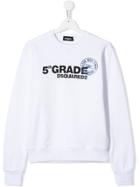 Dsquared2 Kids Teen Logo Print Sweatshirt - White