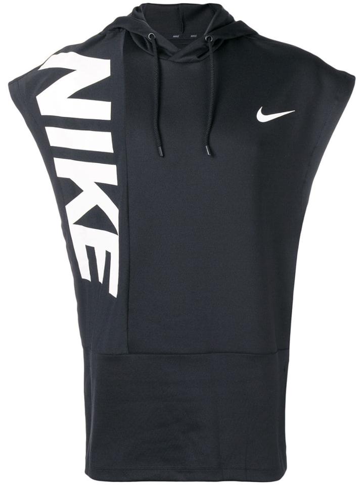 Nike Logo Sleeveless Hoodie - Black