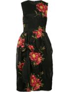 Simone Rocha Sleeveless Floral Dress, Women's, Size: 10, Black, Cotton/polyester/polyimide