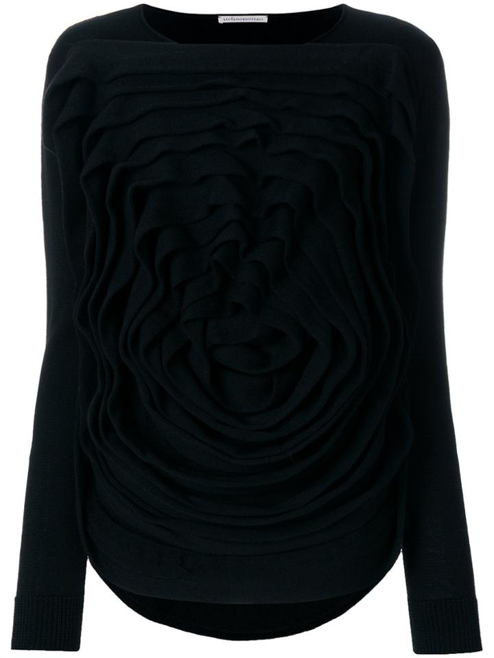 Stefano Mortari Ruched Jumper - Black