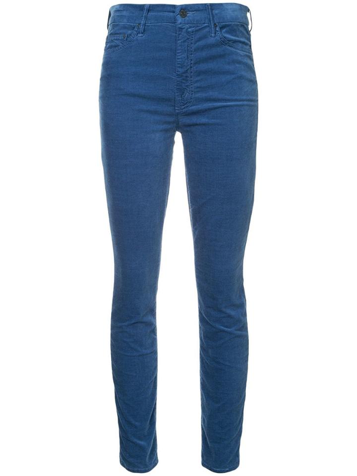 Mother Mid-rise Skinny Jeans - Blue