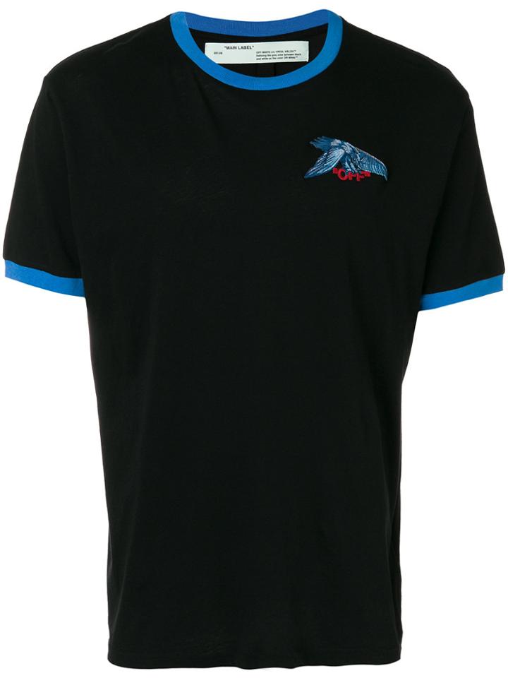 Off-white Contrast Trim T-shirt - Black