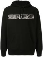 Supreme Perforated Logo Hooded Sweatshirt - Black