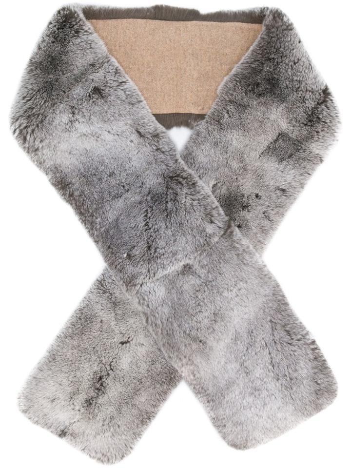 N.peal Long Reversible Rex Scarf - Neutrals