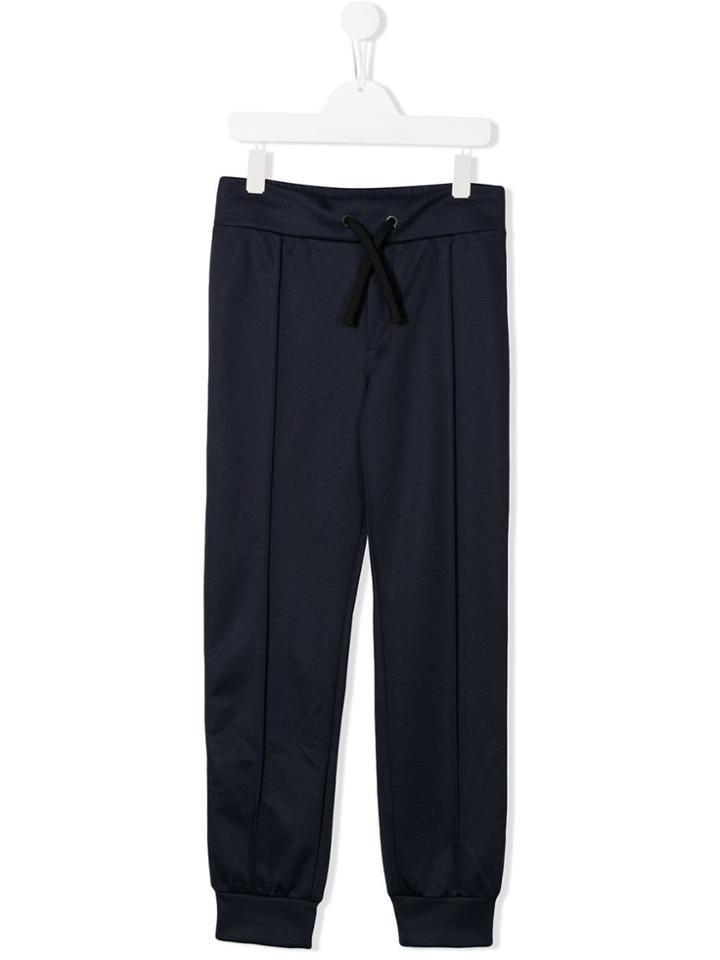 Fendi Kids Logo Printed Sweatpants - Blue