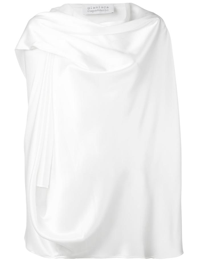 Gianluca Capannolo Draped Neck Blouse - White