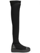 Morobé Thigh High Platform Boots - Black