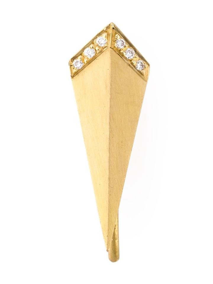 Ileana Makri Diamond Shard Earring, Women's, Metallic